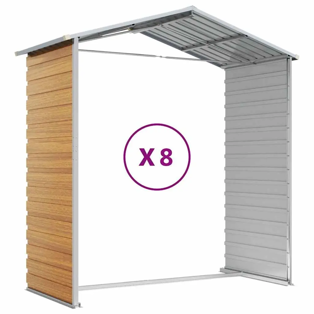 Garden Shed Storage Outdoor Brown Metal Tool House Galvanised Steel
