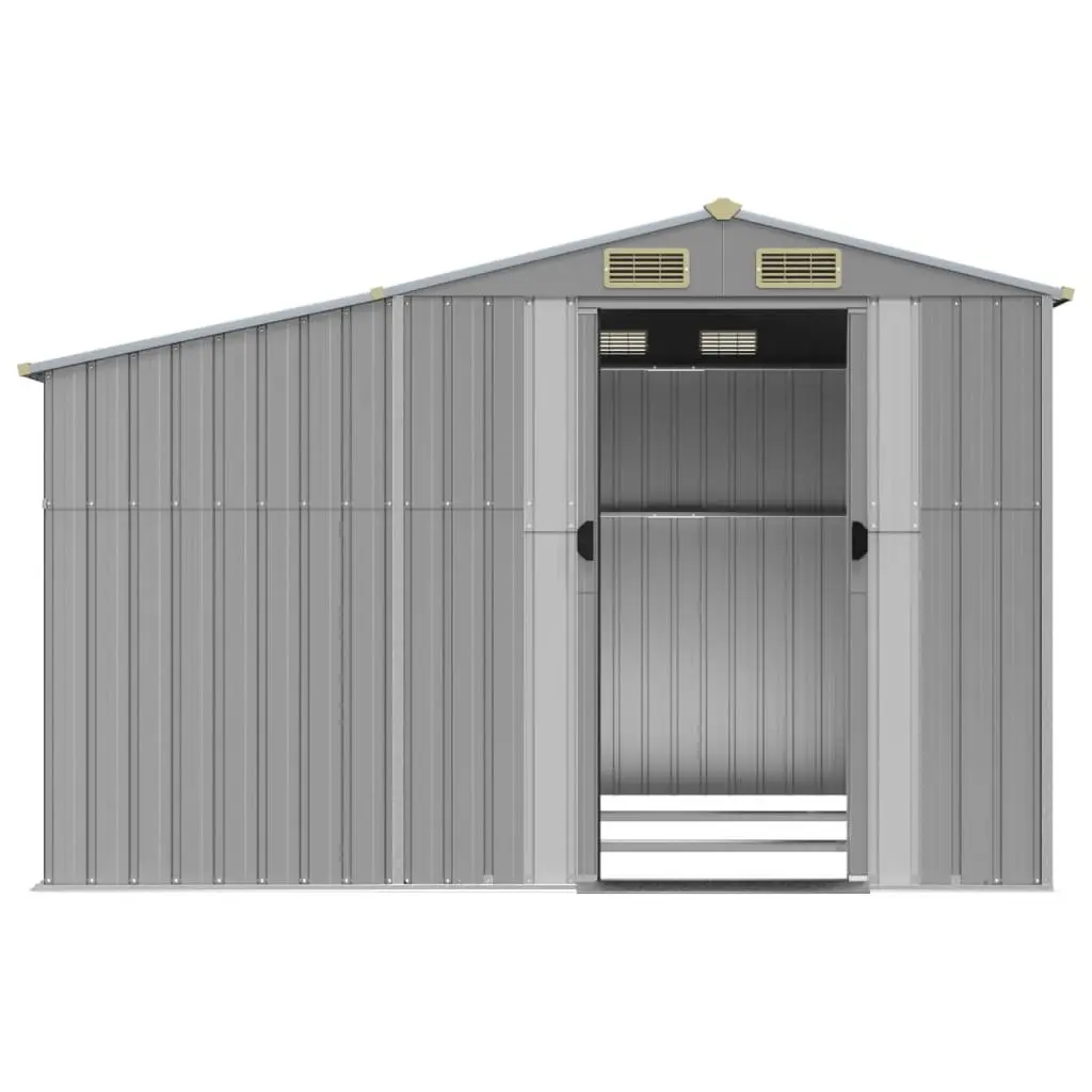 Garden Shed Metal Storage Outdoor Galvanised Steel Grey 277x279x179cm