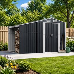 Compact Anthracite Garden Shed for Your Storage Needs