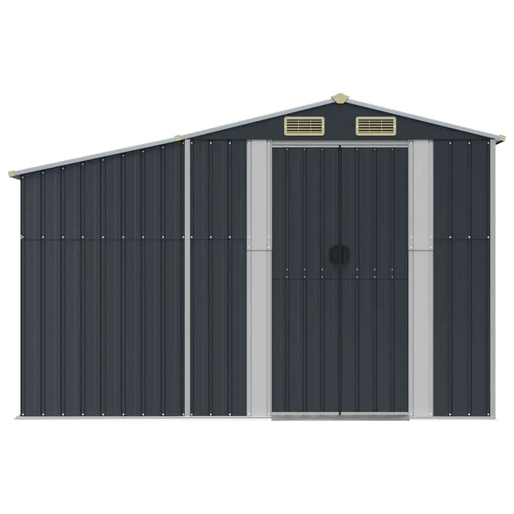 Garden Shed Anthracite 277x279x179cm Metal Storage Outdoor Tools Galvanised Steel