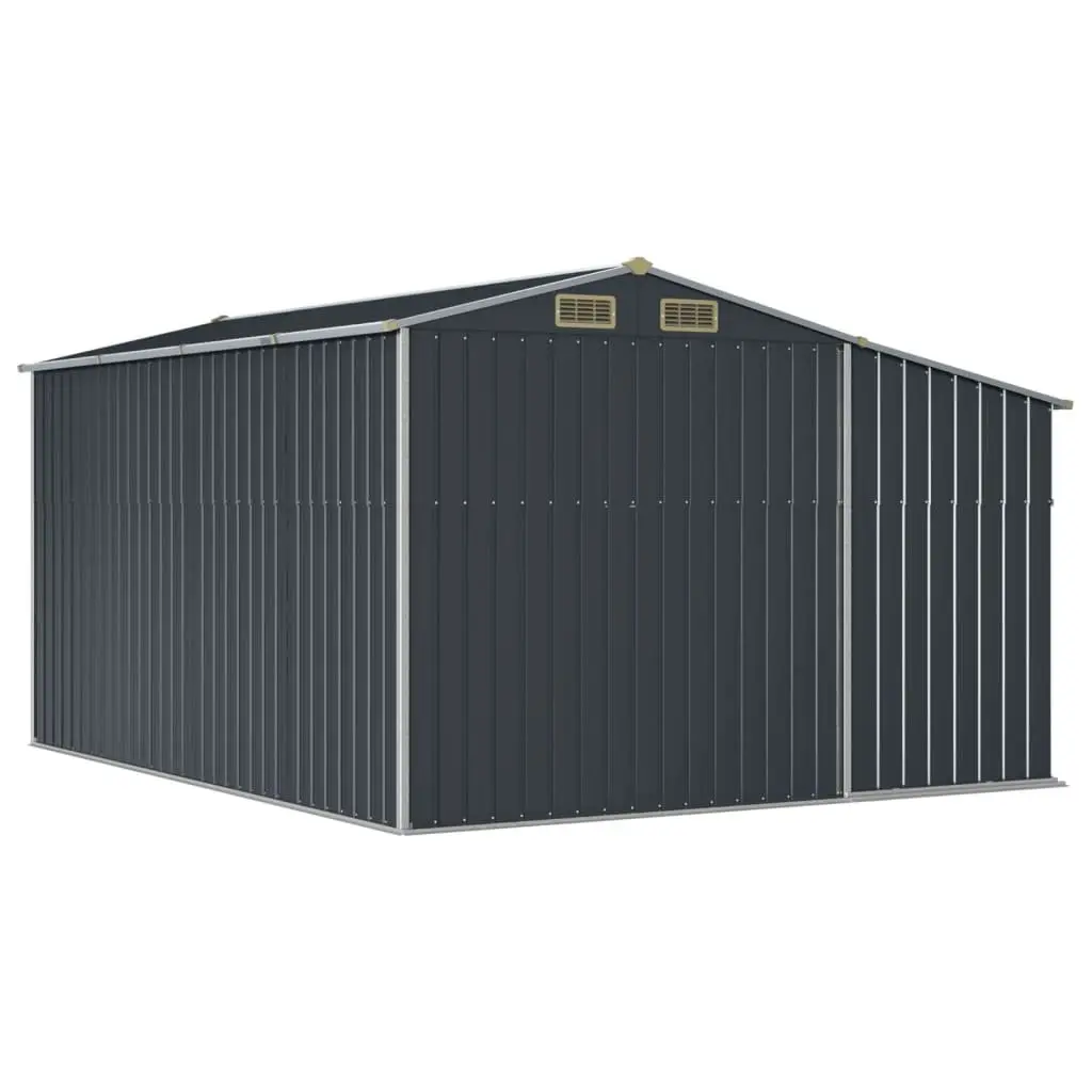 Garden Shed Anthracite 277x365.5x179cm Galvanised Steel Outdoor Storage Tool