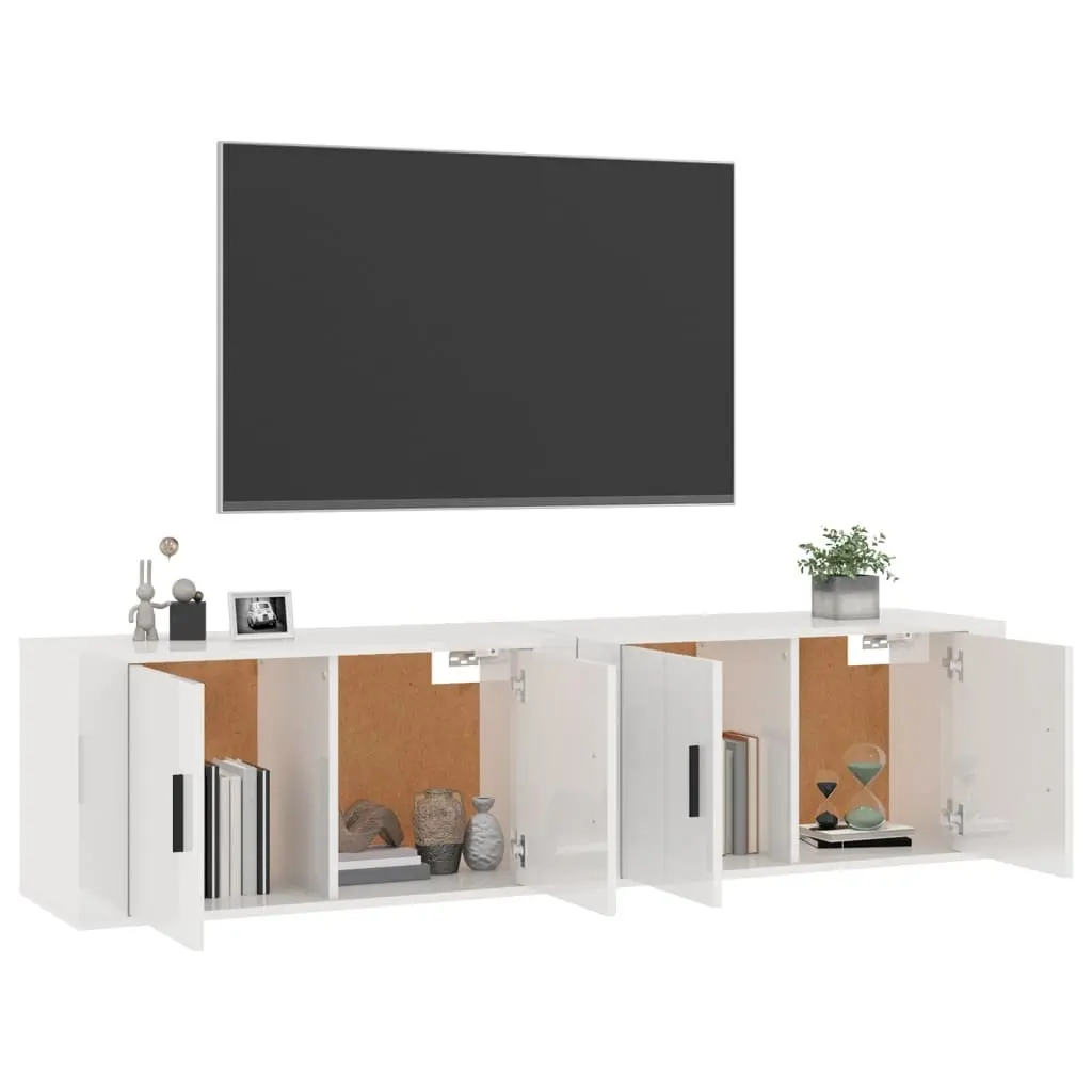 Wall-mounted TV Cabinets 2 pcs for Small Spaces