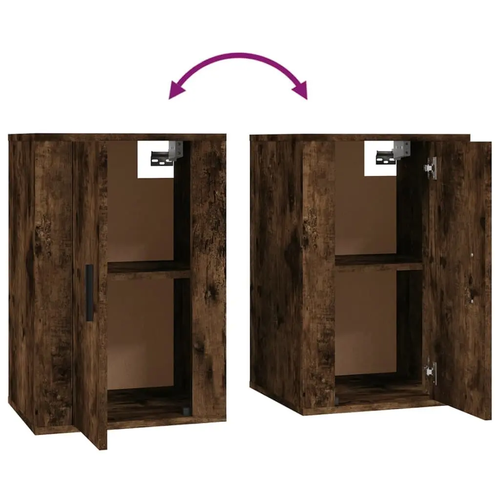 Wall-Mounted TV Cabinet Units in Brown