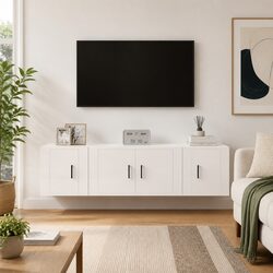 3 Piece Wall-Mounted TV Cabinet Set