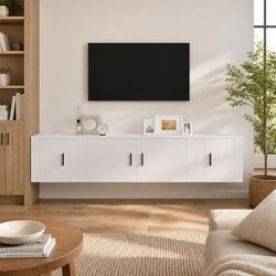 Wall-Mounted TV Cabinet Set