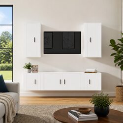 5 Piece Wall-Mounted TV Cabinet Set