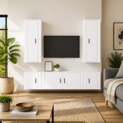 5 Piece Wall-Mounted TV Cabinet Set