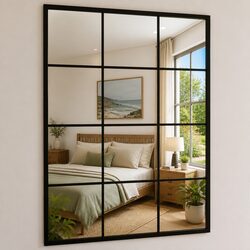 Sleek and Stylish Black Wall Mirrors 2 Pieces 80x60 cm