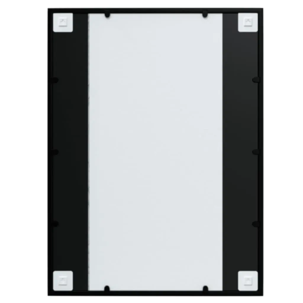 Wall Mirrors Black 80x60 cm Metal Frame 2 Pieces Decor Bedroom Living Room