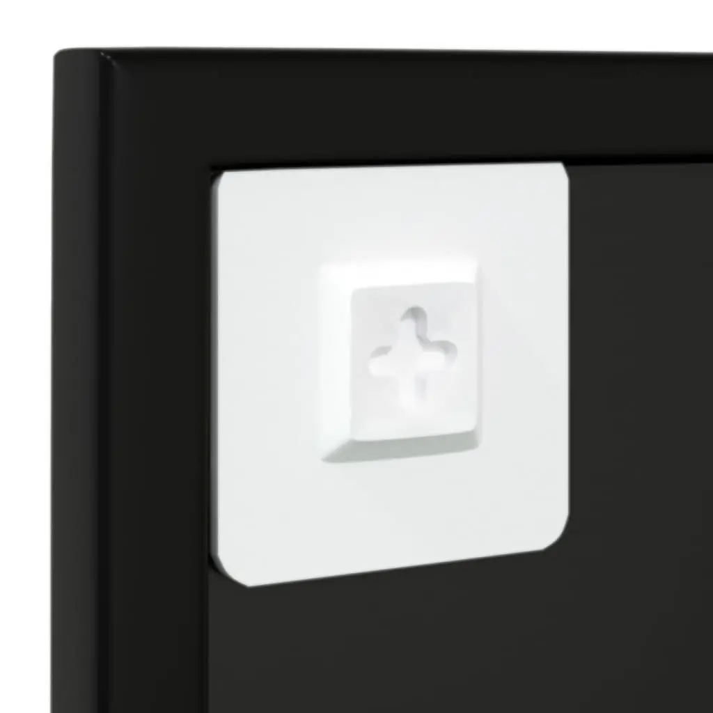 Wall Mirrors Black 80x60 cm Metal Frame 2 Pieces Decor Bedroom Living Room
