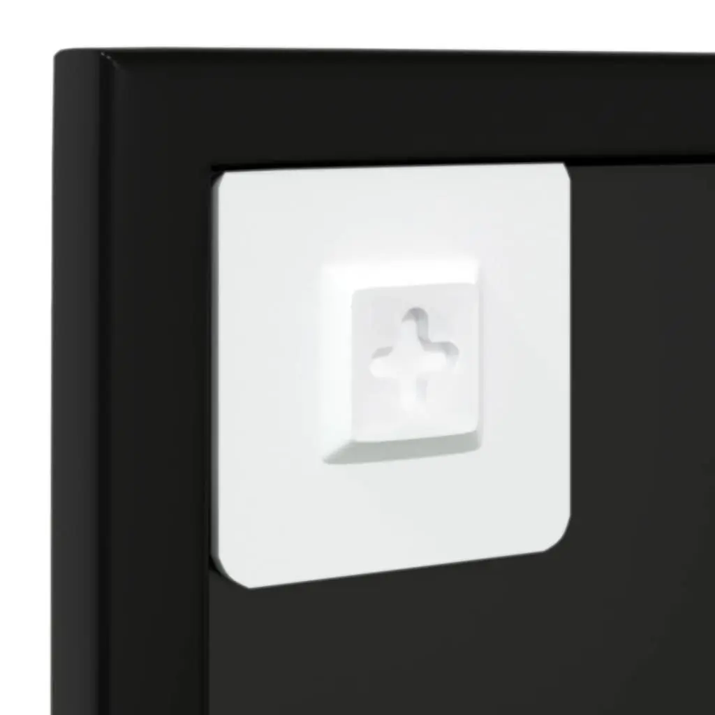 Wall Mirrors Black 80x60 cm Metal Frame 3 Piece Set Hanging Bedroom Living Room