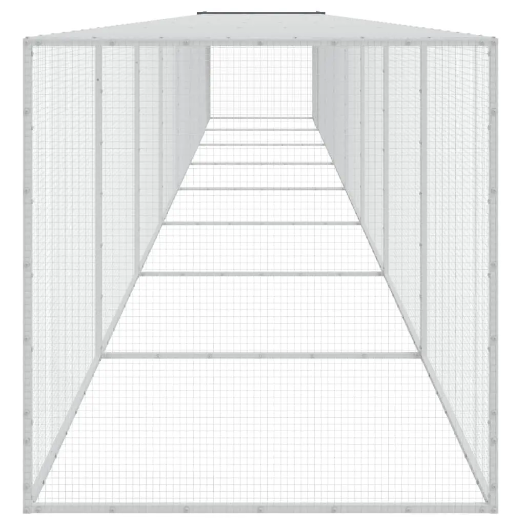 Chicken Cage Anthracite Galvanised Steel Small Animal Habitat with Roof