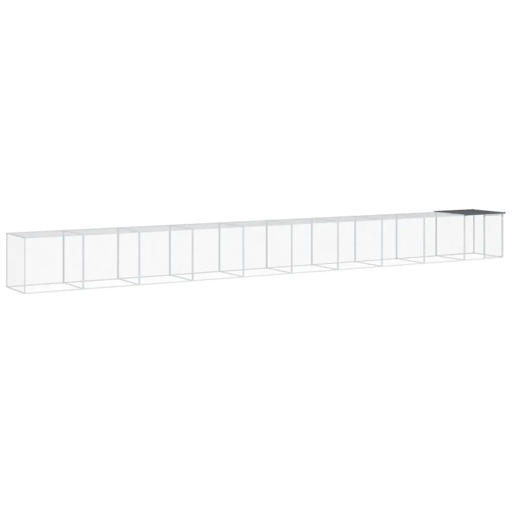 Chicken Cage Anthracite Small Animal Habitat with Roof Galvanised Steel
