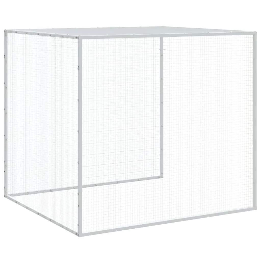 Chicken Cage Anthracite Small Animal Habitat with Roof Galvanised Steel
