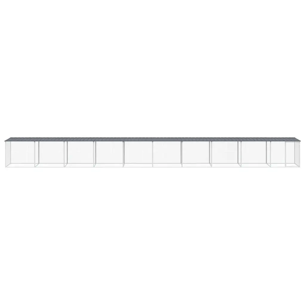 Chicken Cage Anthracite Galvanised Steel Small Animal Pen with Roof