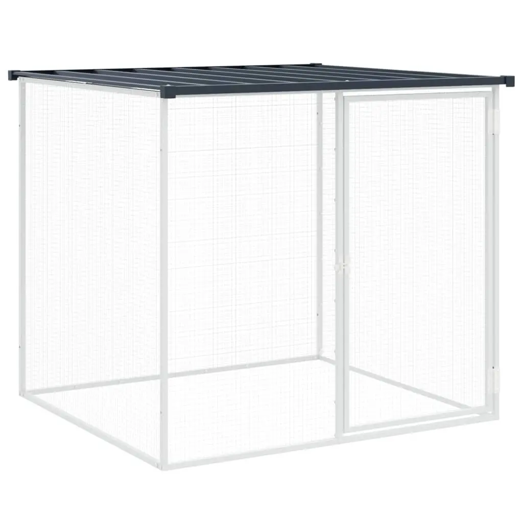 Chicken Cage Anthracite Galvanised Steel Small Animal Pen with Roof