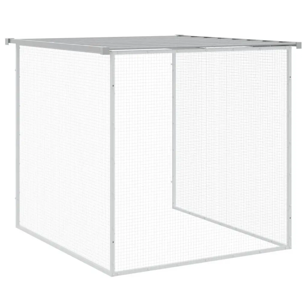 Chicken Cage Grey 803x98x90cm Galvanised Steel with Roof and Lockable Door for Small Animals