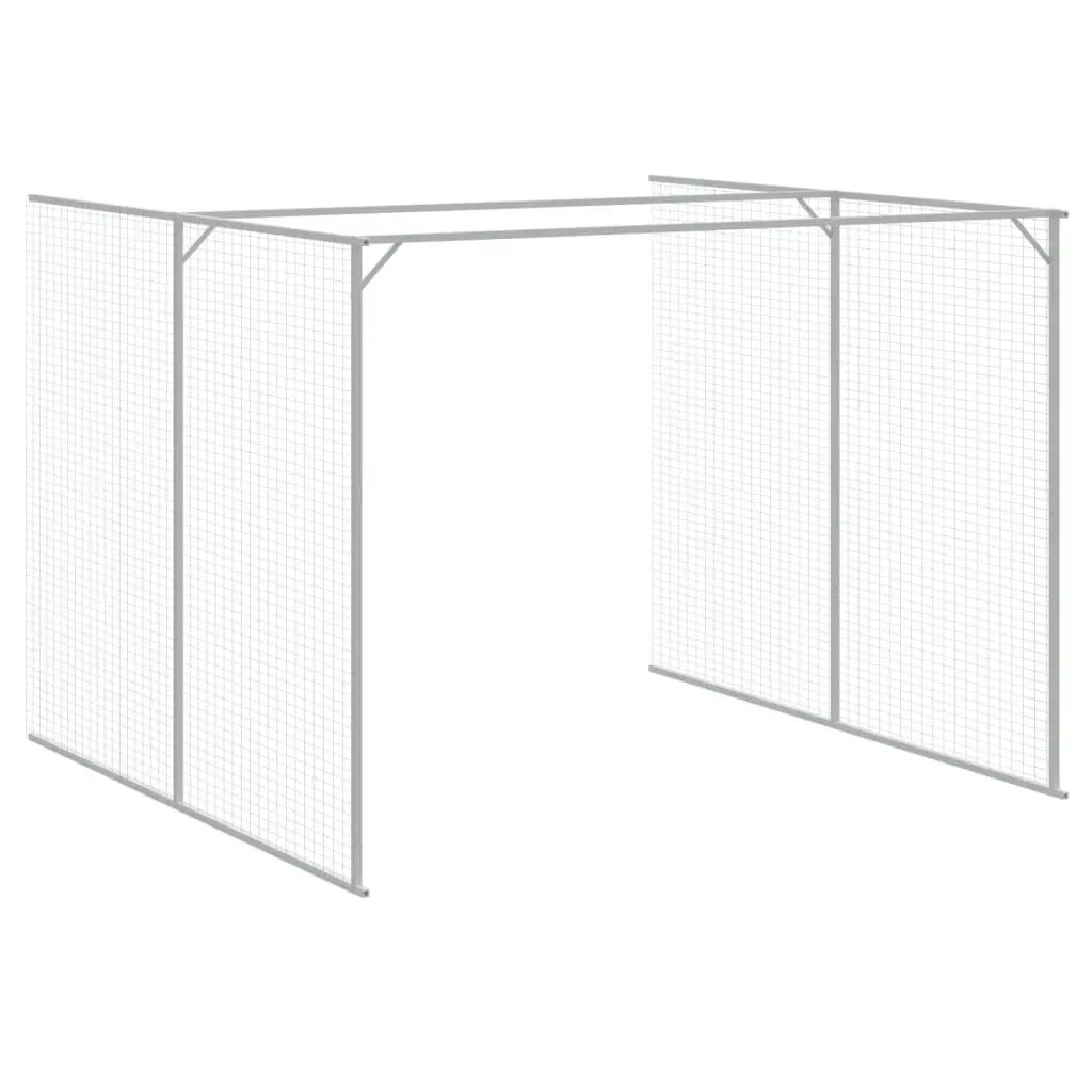 Dog Kennel Anthracite Large Galvanised Steel Outdoor Cage with Run