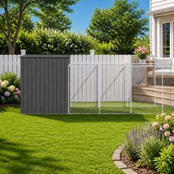 Compact Dog House with Extended Run for Outdoor Use