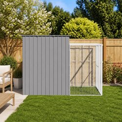 Compact and Reliable Dog House with Run