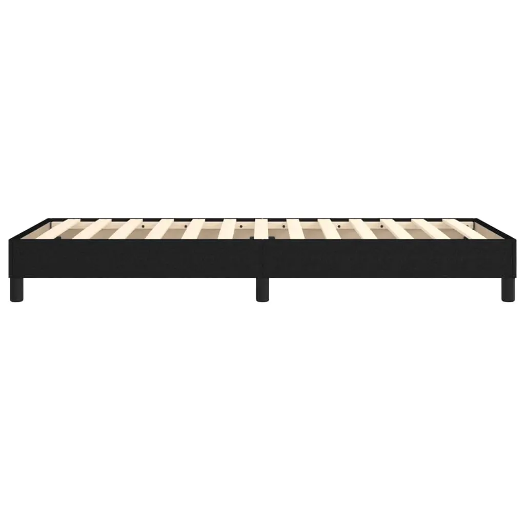 Box Spring Bed Frame Black King Single Size Supportive Plywood Slats