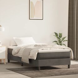 King Single Grey Velvet Bed Frame — Simple Yet Elegant
