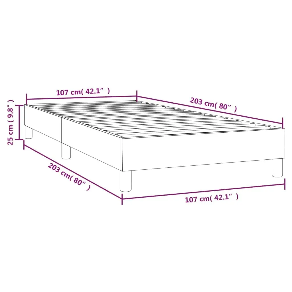 Box Spring Bed Frame Black Velvet King Single Upholstered Supportive Foundation