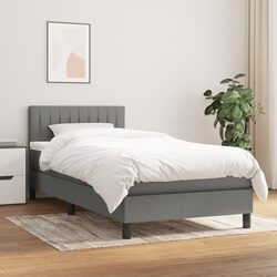 Compact Box Spring Bed with Pocket Spring Mattress - 100x200 cm