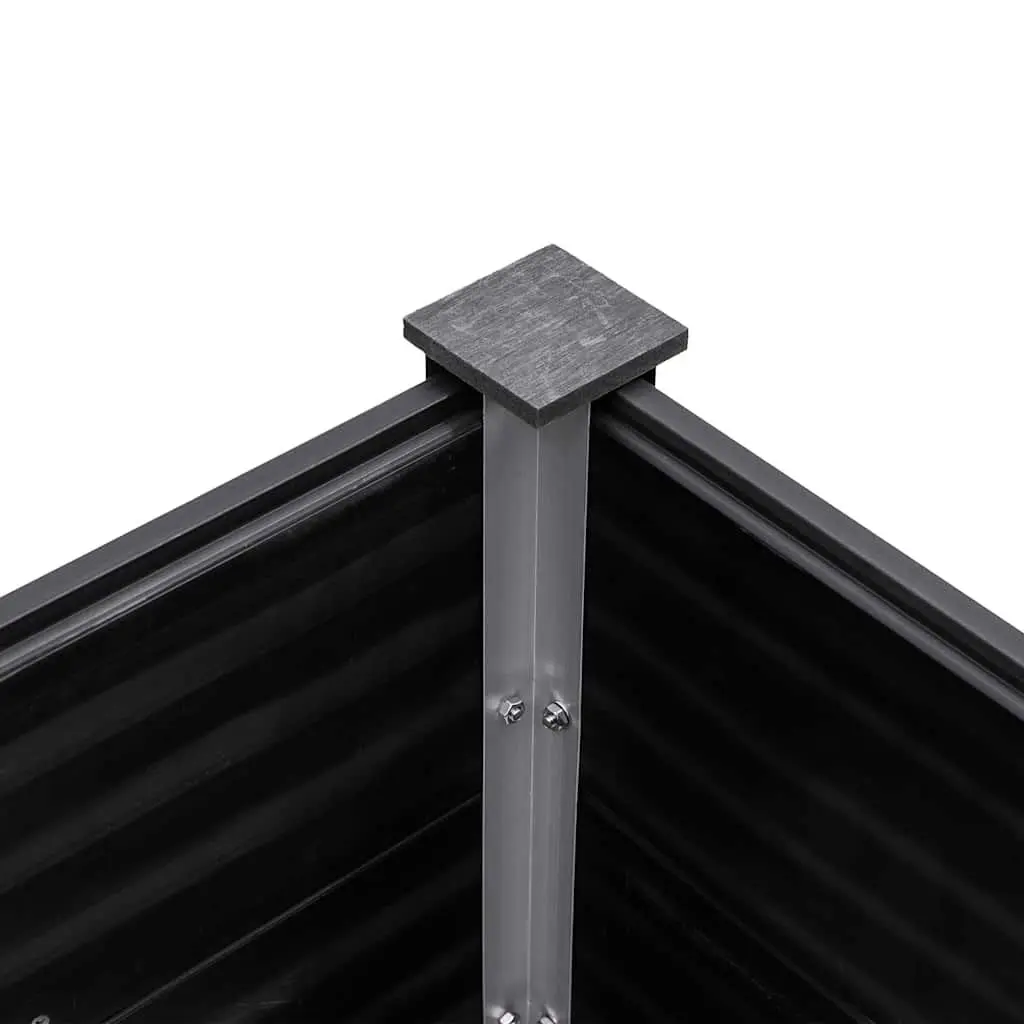 Garden Raised Bed Planter 200x50x54 cm Outdoor Flower Plant Box Grey