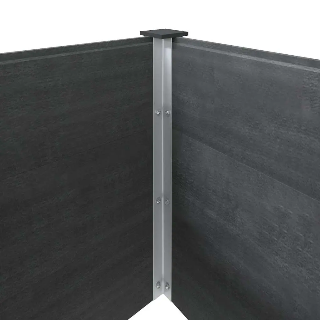 Garden Raised Bed Planter 200x50x54 cm Outdoor Flower Plant Box Grey