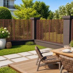 Compact 180x180cm Louver Fence Panel for Outdoor Privacy