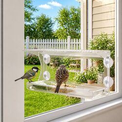 Compact and Effective Window Bird Feeders - 2 Pack