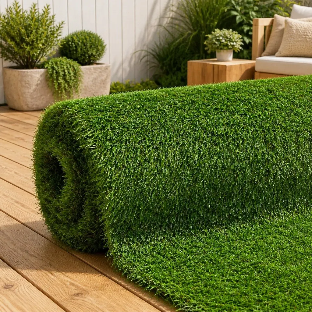 Artificial Grass Green 40mm Dense Pile UV Resistant Easy Install Indoor Outdoor Lawn