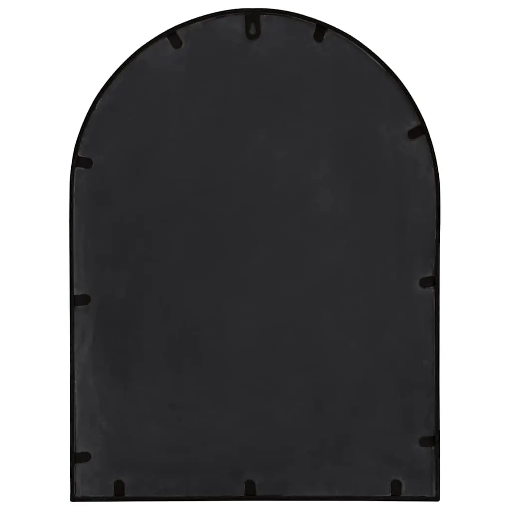 Garden Mirror Black 60x45 cm Iron Outdoor Wall Mounted Reflective Feature