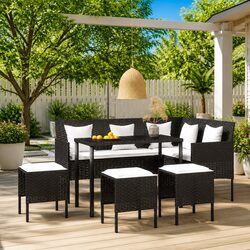 5 Piece L-Shaped Outdoor Sofa Set: Comfort and Quality