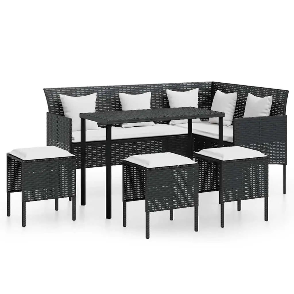5 Piece L-Shaped Outdoor Sofa Set Patio Garden Lounge Furniture with Cushions
