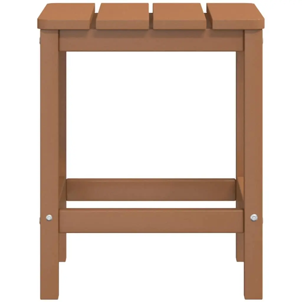 Adirondack Garden Side Table Brown Outdoor Patio Furniture Weather Resistant