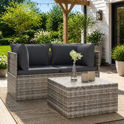 Compact and Stylish 3 Piece Garden Lounge Set