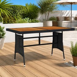 Black Garden Dining Table: Elegant and Sturdy