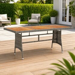 Compact Grey Dining Table for Outdoor Spaces