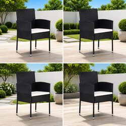 Compact and Stylish Outdoor Chair Set - 4 Chairs Included