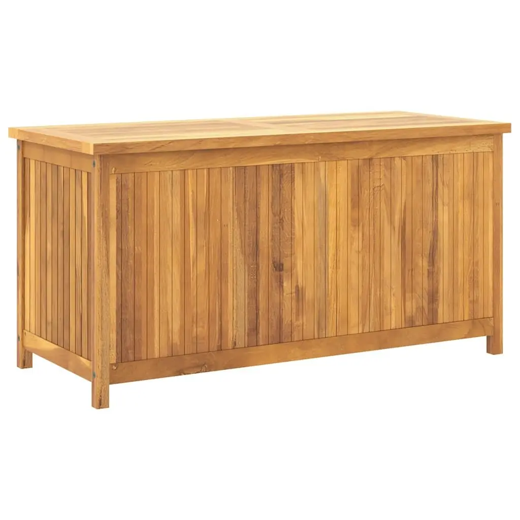 Garden Storage Box 114x50x58 cm Solid Teak Wood Outdoor Deck Chest
