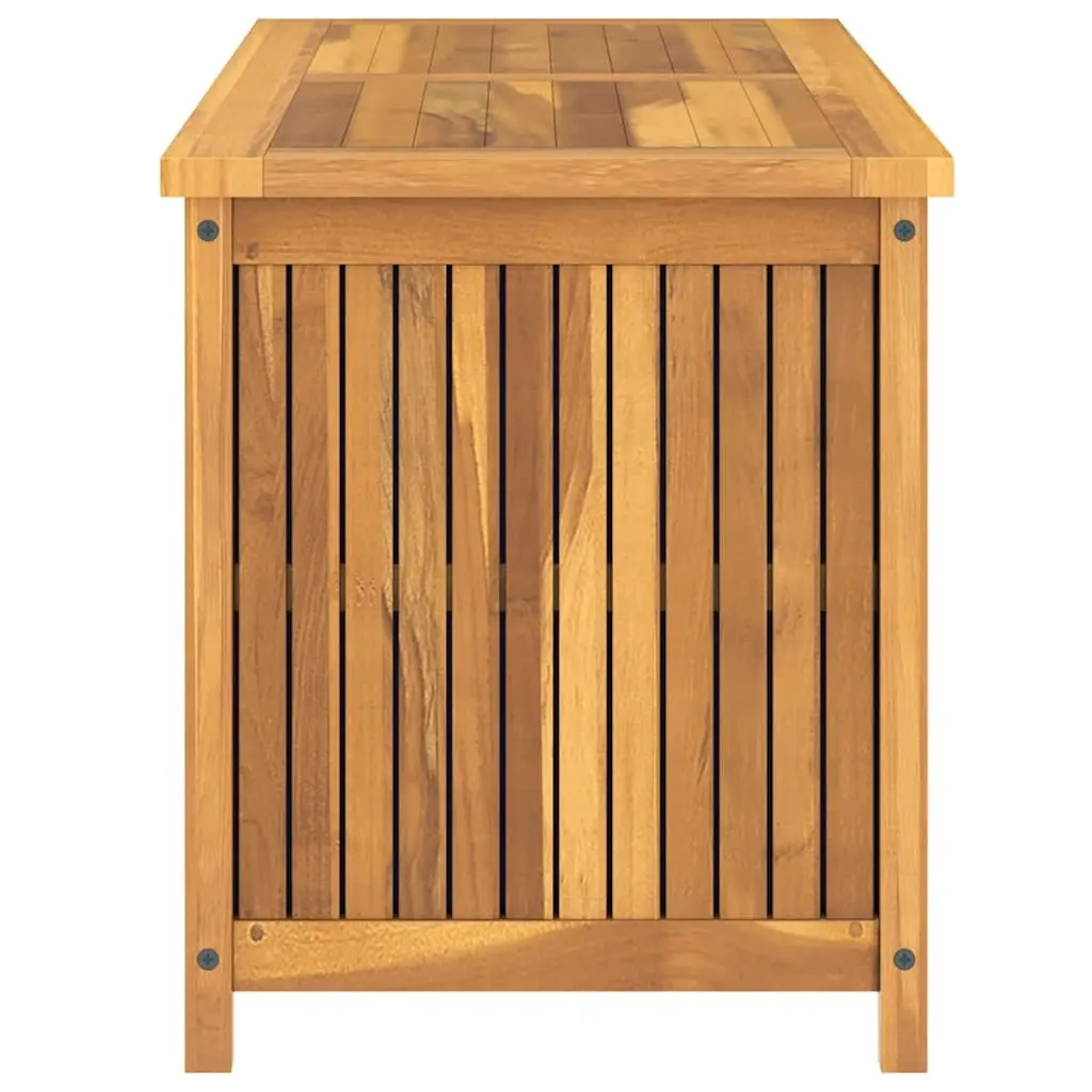Garden Storage Box 114x50x58 cm Solid Teak Wood Outdoor Deck Chest