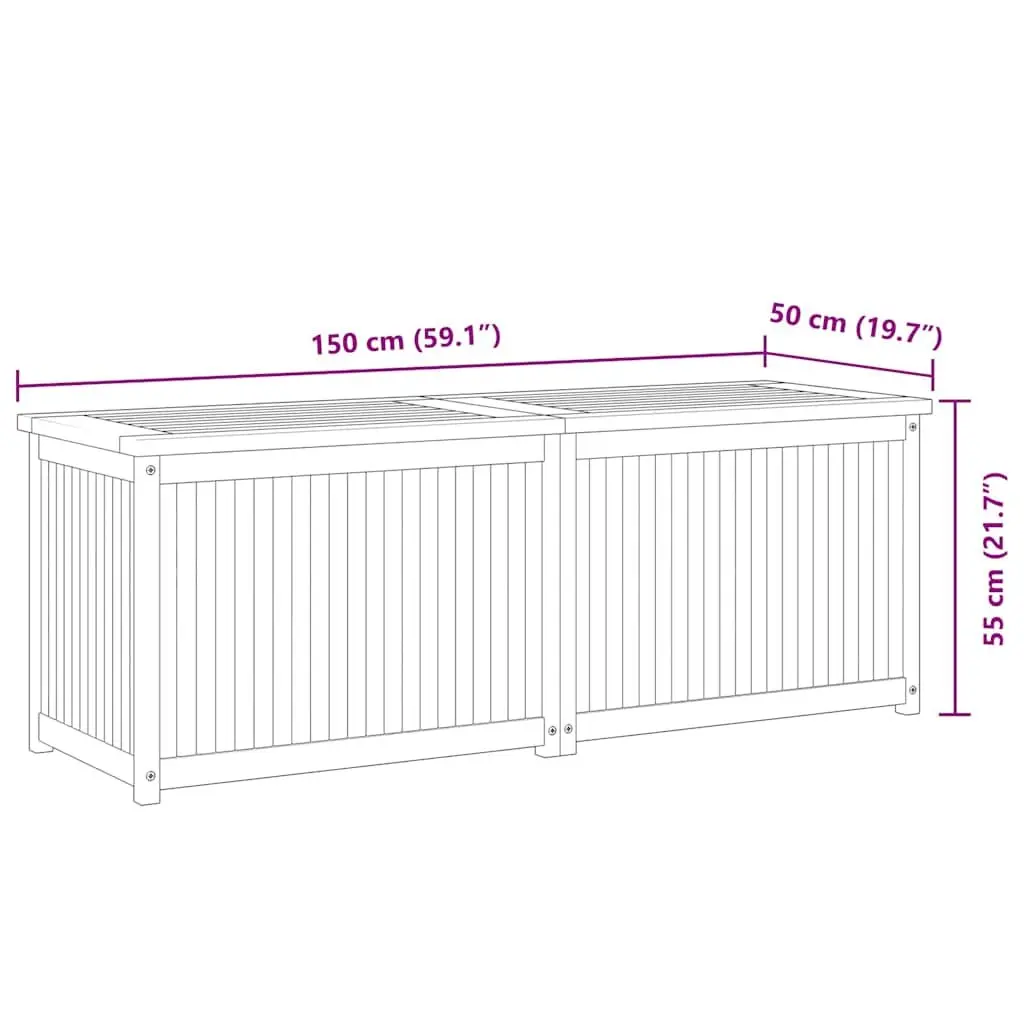 Garden Storage Box 150x50x55 cm