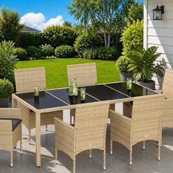Black Tempered Glass Table Top Set of 4 - Sleek & Modern
