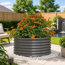 Garden Planter Raised Bed Galvanised Steel Outdoor Flower Pot Container