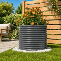 Compact Raised Garden Planter Made from Galvanised Steel