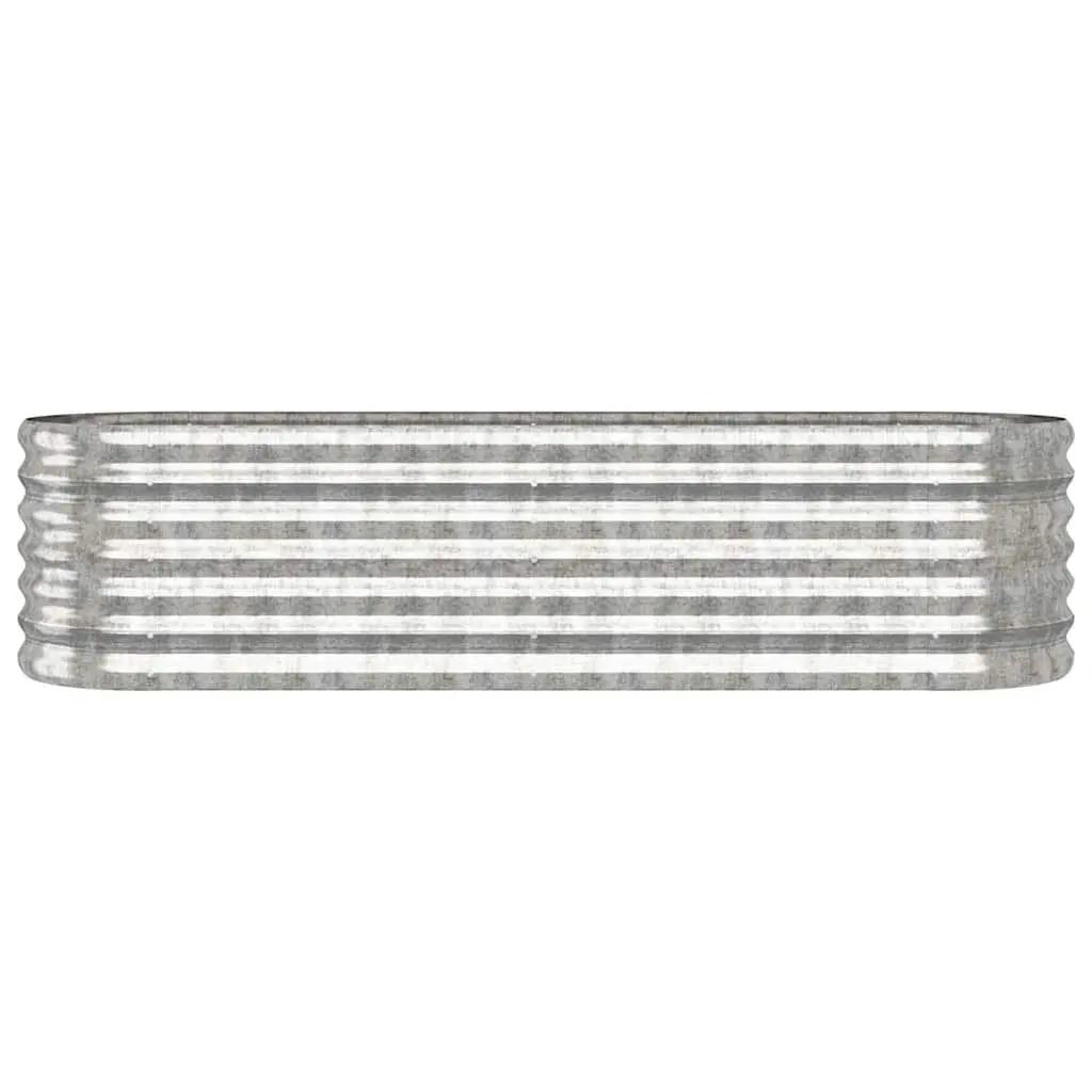 Raised Garden Bed Silver Galvanised Steel 152x40x36cm Durable Outdoor Planter Box