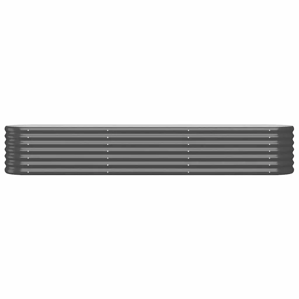 Raised Garden Bed Planter Box Anthracite Steel Frame Outdoor Vegetables Flowers