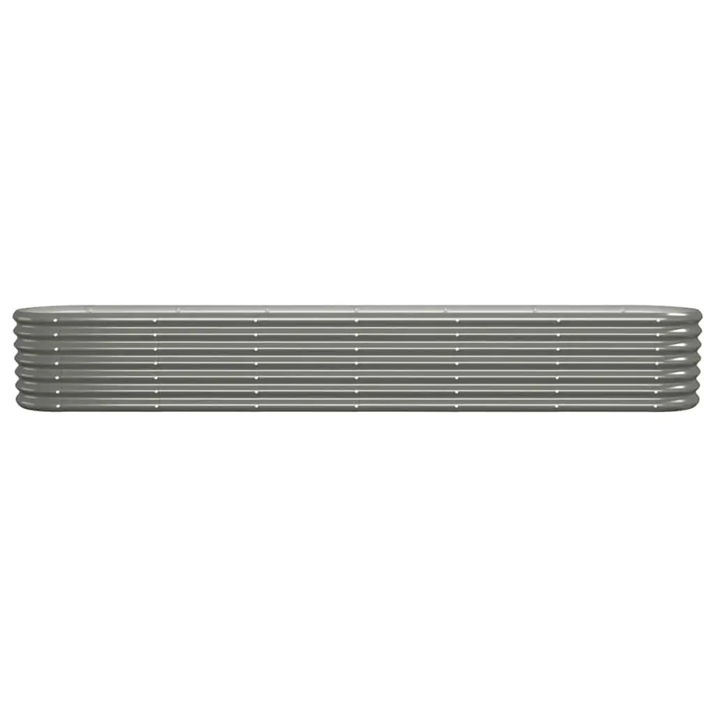 Raised Garden Bed Grey 260x40x36cm Galvanised Steel Planter Box Outdoor
